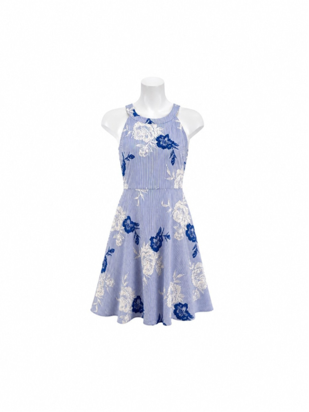 Rare Editions formal Blue and White Floral Kids Dress. Size 16 girls 2 xs woman